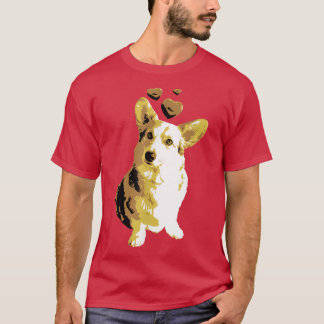 Camiseta Cachorro De Corgi Galês Corgês Cute Retro Com Vint