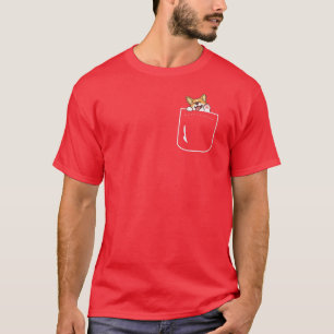 Camiseta Cachorro De Corgi No Bolso Engraçada E Bonita Cach