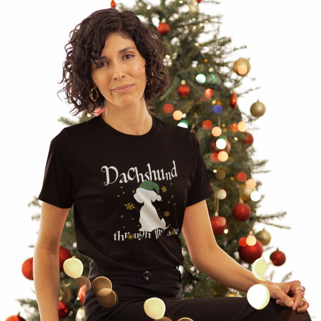 Camiseta Cachorro de Dachshund Personalizado Mama, Doxie Mã (Dachshund Sausage Dog Mama, Doxie Mom and Dad)