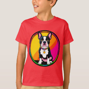 Camiseta Cachorro de Desenho Adorável