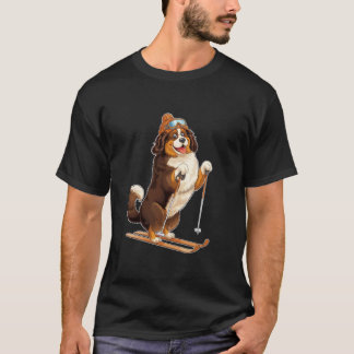 Camiseta Cachorro de Desenho Animado Divertido Apreciando o