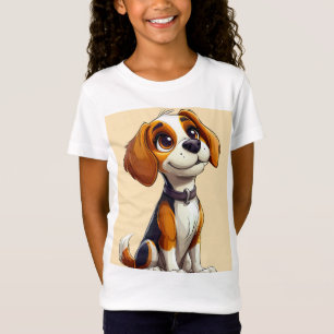 Camiseta Cachorro de desenho animado fofo