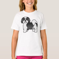 Cachorro De Desenho Animado Fofo Lhasa Apso Preto 
