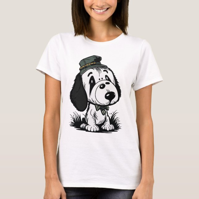 Camiseta Cachorro de Desenho Fofo (Frente)