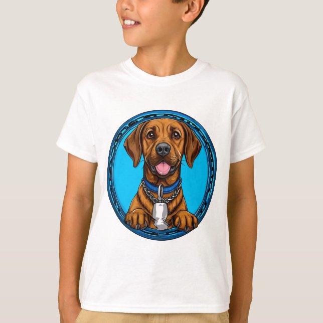 Camiseta Cachorro de Desenho Fofo (Frente)