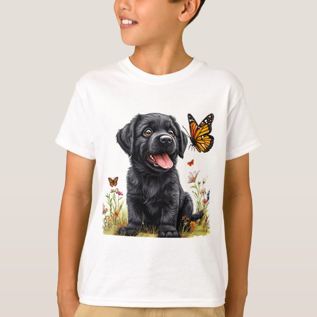 Camiseta Cachorro de Desenho Fofo (Frente)