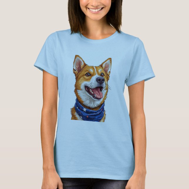 Camiseta Cachorro de Desenho Fofo (Frente)