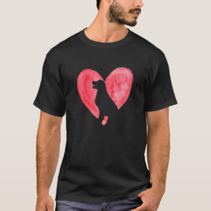 Camiseta Cachorro de Estimação Retriever Coração Engraçado