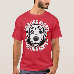 Camiseta Cachorro de Farinhas Explosivas De Coração Dalmáci