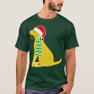 Camiseta Cachorro de Férias do Laboratório Amarelo Natal