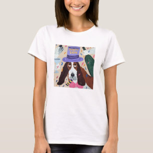 Camiseta Cachorro de Festa Basset Hound
