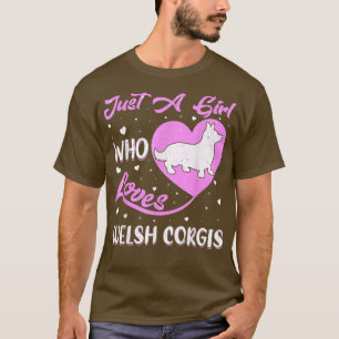 Camiseta Cachorro De Forma Coração Apenas Uma Menina Que Am