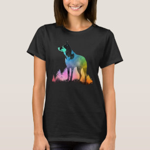 Camiseta Cachorro de Gado Australiano Colorido Azul