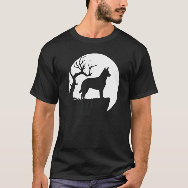 Camiseta Cachorro de Gado Heeler Australiano Retro 1 (Frente)