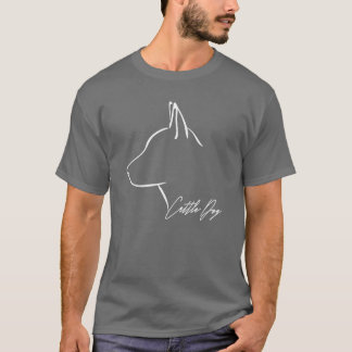 Camiseta Cachorro de gado mãe de cachorro perfil de menina
