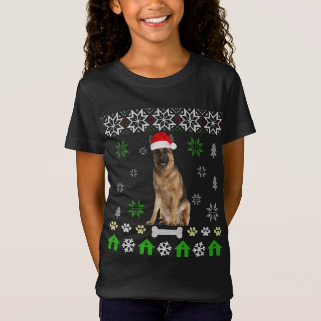 Camiseta Cachorro de German shepherd de Natal Feio german s (Frente)