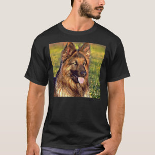 Camiseta Cachorro de German shepherd longo