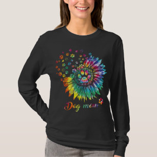 Camiseta Cachorro De Girassol Mamãe Cachorro Seco Tinado En