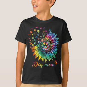 Camiseta Cachorro De Girassol Mamãe Cachorro Seco Tinado En