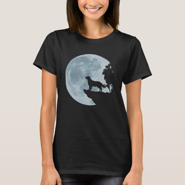 Camiseta Cachorro de Golden Retriever Lua Cheia Melhor Amor (Frente)