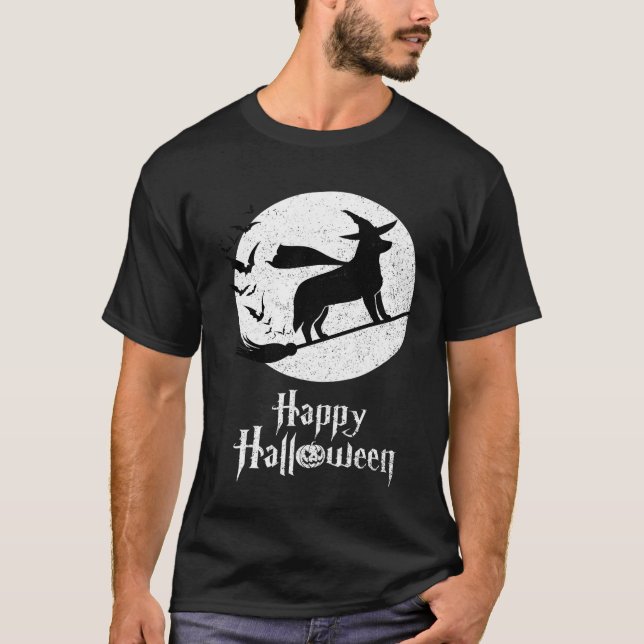 Camiseta Cachorro de Halloween Red Heeler Australiano (Frente)