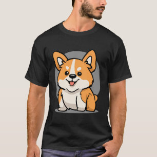 Camiseta Cachorro de Kawaii Corgi Chibi