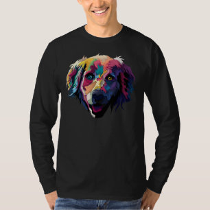 Camiseta Cachorro De Labrador Azul E Amarelo