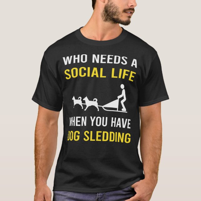 Camiseta Cachorro de Leve da Vida Social (Frente)