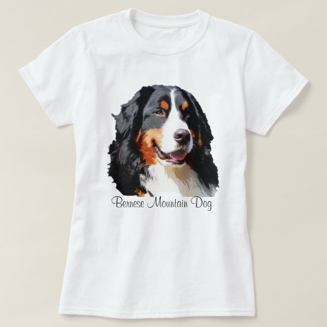Camiseta Cachorro de Montanha Bernêsシャツ (Frente do Design)