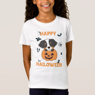 Camiseta Cachorro De Montanha Bernese Em Cães De Pumpkin Fe