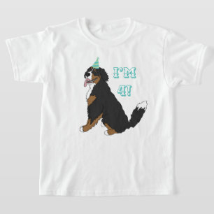 Camiseta Cachorro de Montanha Bernese, Idade do Aniversário