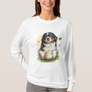 Camiseta Cachorro de Montanha Bernese, Ovo de Páscoa, Pásco