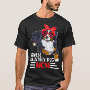 Camiseta Cachorro de Montanha Bonita Bernese Dia de as mães