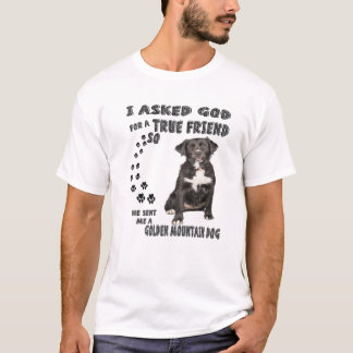 Camiseta Cachorro de Montanha ouro Citação de Mãe Pai Figur