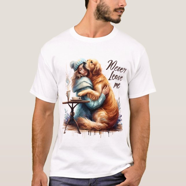 Camiseta Cachorro de mulheres abraçando (Frente)