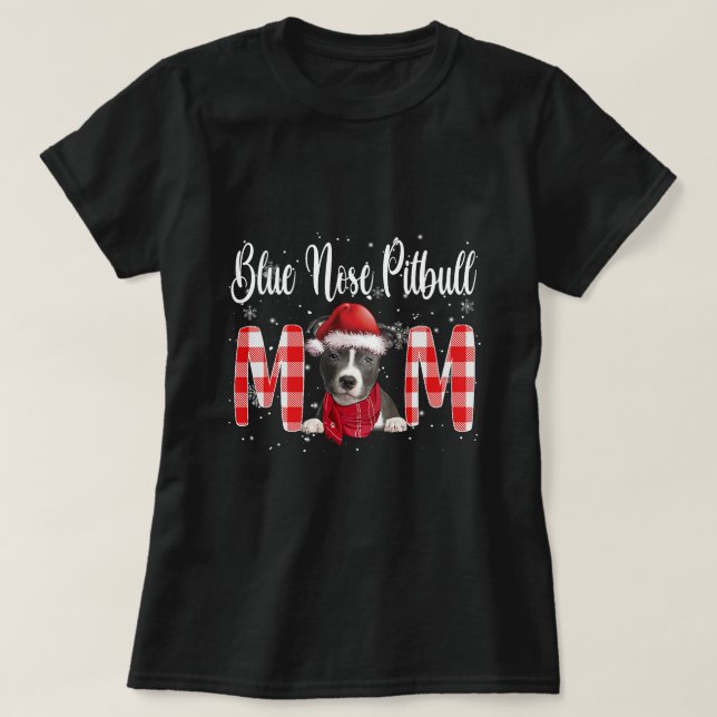 Camiseta Cachorro de Nariz Azul Cachorro Mãe Família de Pai (Frente do Design)