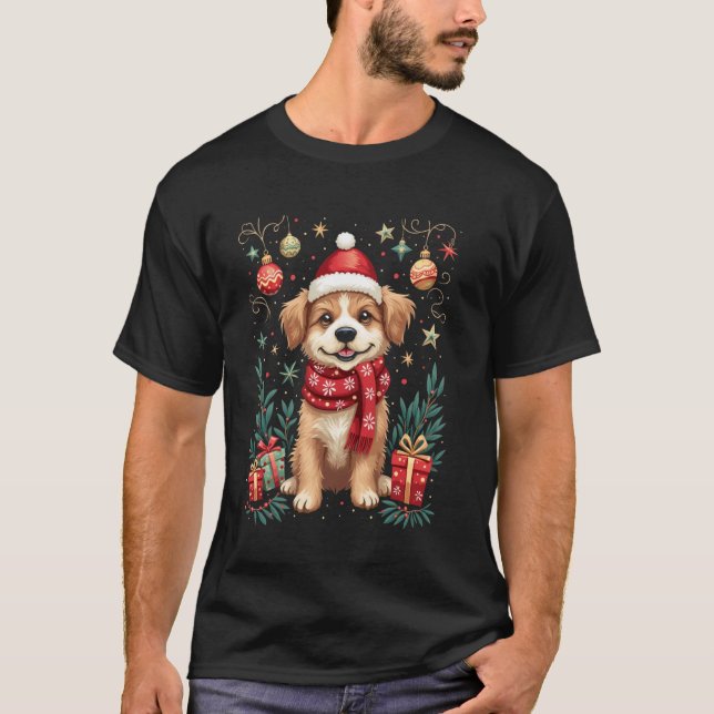 Camiseta Cachorro de Natal (Frente)