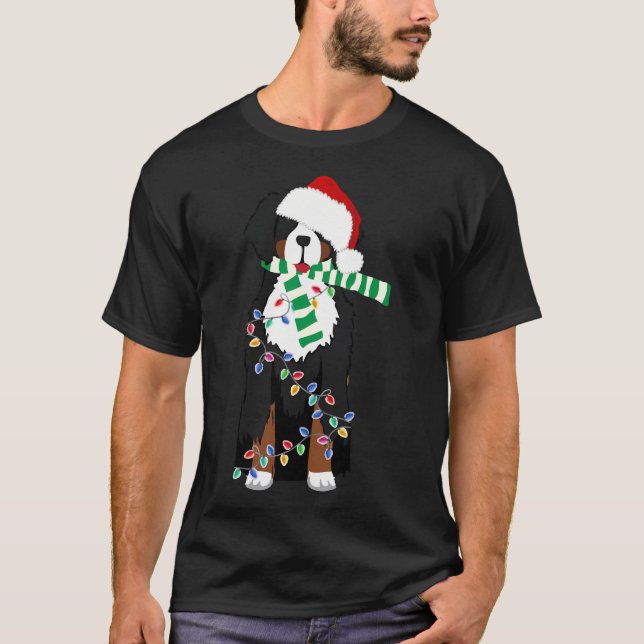 Camiseta Cachorro de Natal Bernese (Frente)