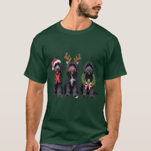 Camiseta Cachorro de Natal Black Goldendoodle Doodle Mamãe 