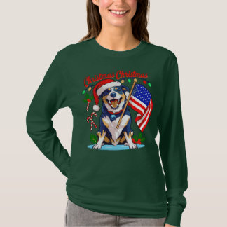 Camiseta Cachorro de Natal bonito