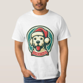 Camiseta Cachorro de Natal bonito