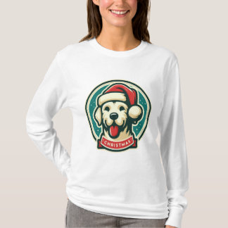 Camiseta Cachorro de Natal bonito