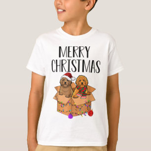 Camiseta Cachorro de Natal Feliz Natal Xmas Doodle