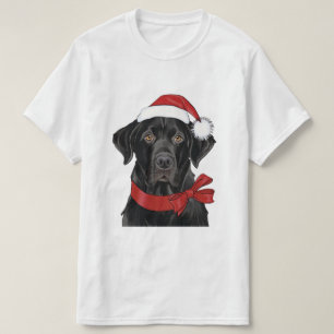 Camiseta Cachorro de Natal no Black Lab