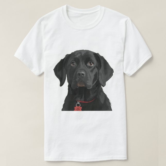 Camiseta Cachorro de Natal no Black Lab (Frente do Design)