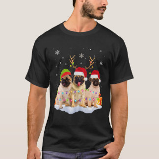 Camiseta Cachorro de Natal Pug Pajama Men Gif