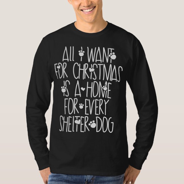 Camiseta Cachorro De Natal Resgata Uma Casa Para Cada Cacho (Frente)
