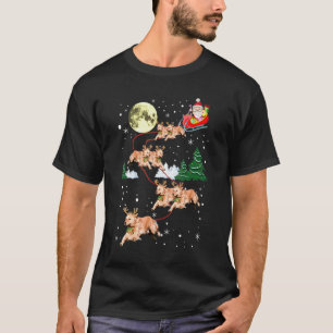 Camiseta Cachorro De Natal Retriever Dourado Renas Engraçad