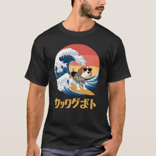 Camiseta Cachorro de Onda Japonês Funny Beagle