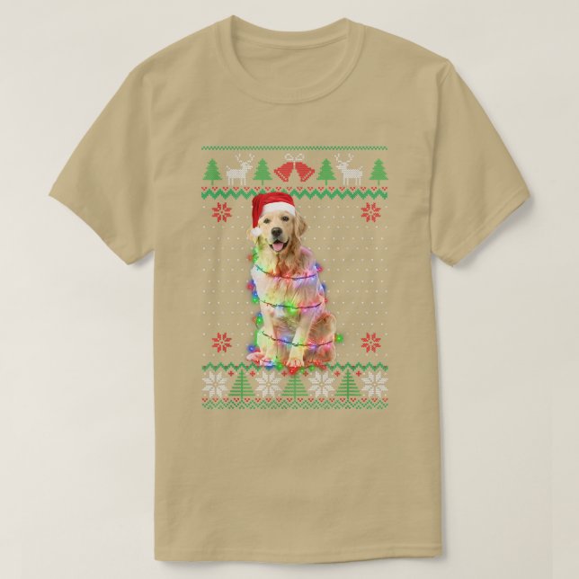 Camiseta Cachorro de ouro Cachorro Feio de Natal  (Frente do Design)